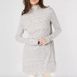 We The Free Stonecold Ribbed Tunic Top Boho Lightweight Split Back Long Sleeve L